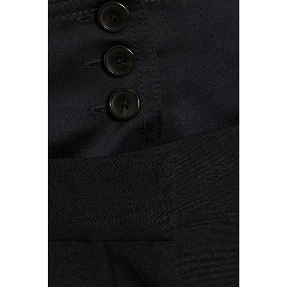 Sold! A.L.C Womens Black Brady Pleated Twill Straight Leg Trouser Pants US 2 - Picture 3 of 11